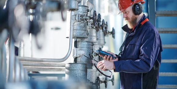 ultrasonic steam trap testing of a ball float trap