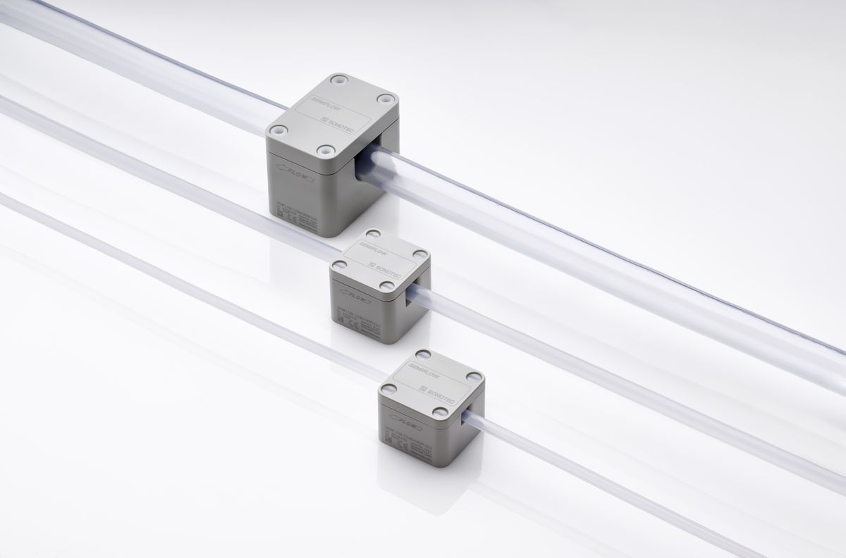 Non-contact ultrasonic clamp-on flow sensor SEMIFLOW CO.65 Non-contact ultrasonic clamp-on flow sensor SEMIFLOW CO.65