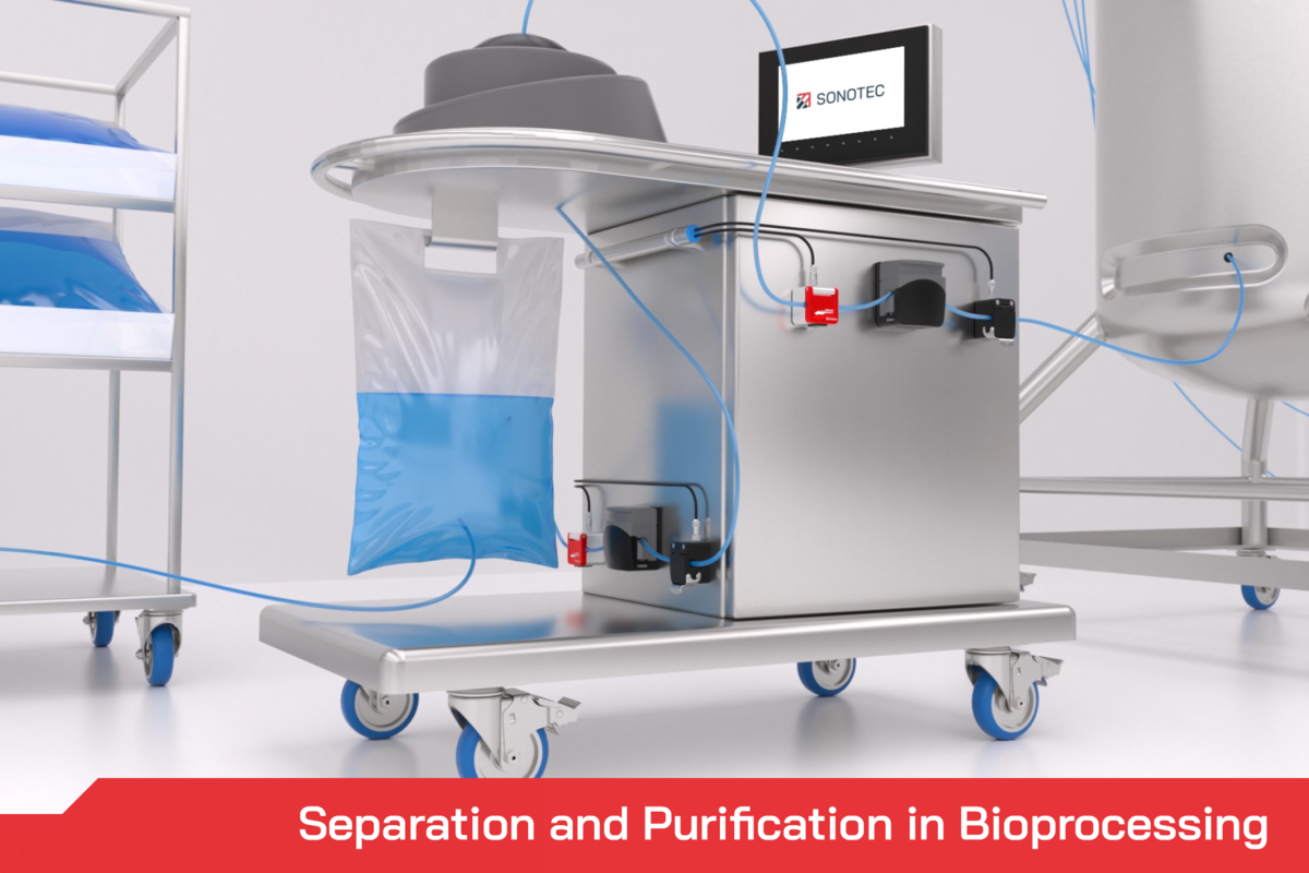 Non-contact flow measuremet and air bubble detection in centrifugal separation processes Non-contact flow measuremet and air bubble detection in centrifugal separation processes
