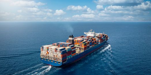 Large ship with a big shipment