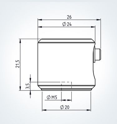 T20 Technical drawing with cap