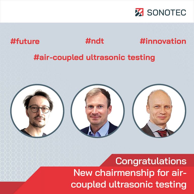New chairmenship of subcommittee for air-coupled ultrasonic testing of the “Deutsche Gesellschaft für Zerstörungsfreie Prüfung (DGZfP)”